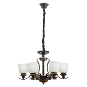 Люстра потолочная BayerLux «Аруна», 6×40 Вт, Е27, черный, 67×67×46 см