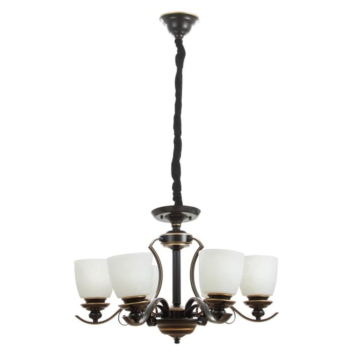 Люстра потолочная BayerLux «Аруна», 6×40 Вт, Е27, черный, 67×67×46 см