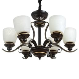 Люстра потолочная BayerLux «Аруна», 6×40 Вт, Е27, черный, 67×67×46 см