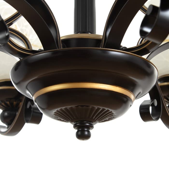 Люстра потолочная BayerLux «Аруна», 6×40 Вт, Е27, черный, 67×67×46 см