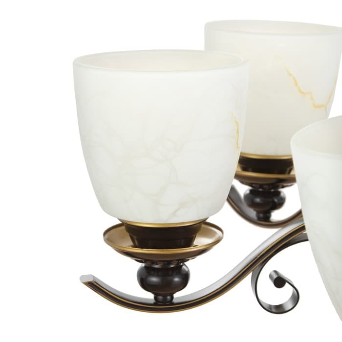 Люстра потолочная BayerLux «Аруна», 6×40 Вт, Е27, черный, 67×67×46 см