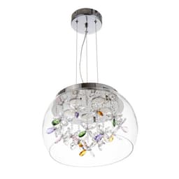 Люстра с ПДУ «Сифора»LED 50 Вт 3000-6000К хром 40×40×23 см BayerLux