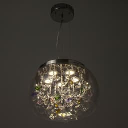 Люстра с ПДУ «Сифора»LED 50 Вт 3000-6000К хром 40×40×23 см BayerLux