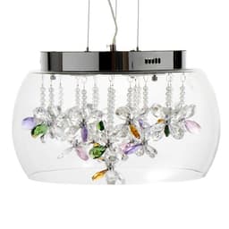 Люстра с ПДУ «Сифора»LED 50 Вт 3000-6000К хром 40×40×23 см BayerLux