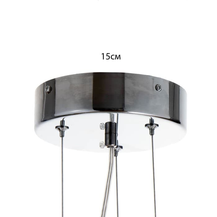 Люстра с ПДУ «Сифора»LED 50 Вт 3000-6000К хром 40×40×23 см BayerLux