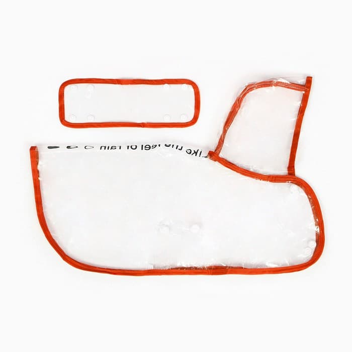 Дождевик для собак, размер M, ДС 26, ОГ 38-41, ОШ 40 см, красный