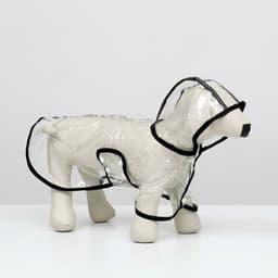 Дождевик для собак, размер S, ДС 22, ОГ 35-38, ОШ 36 см, чёрный