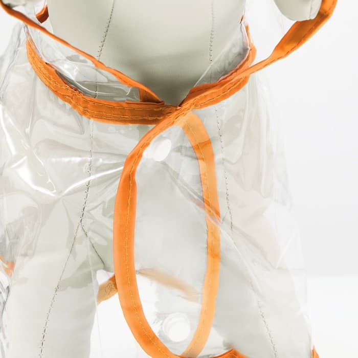 Дождевик для собак, размер S, ДС 22, ОГ 35-38, ОШ 36 см, оранжевый