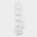 Стеллаж напольный шестиярусный, 29×29×158.5 см, белый