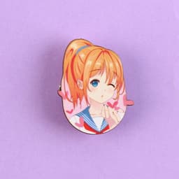 Значок деревянный «Школьницы», аниме, 2.6×3.3 см