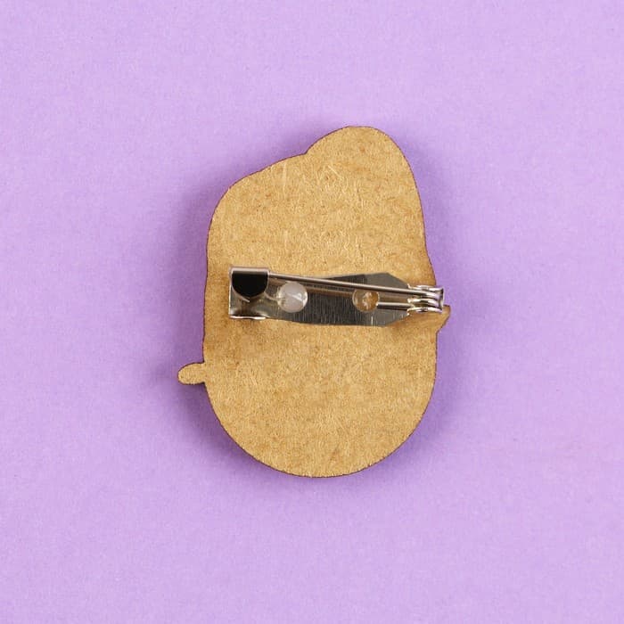 Значок деревянный «Школьницы», аниме, 2.6×3.3 см