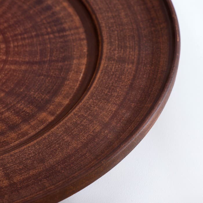 Тарелка «Гладкий‎‎», d=25 см, красная глина