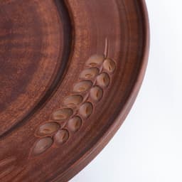 Тарелка «Колос‎‎», d=25 см, красная глина