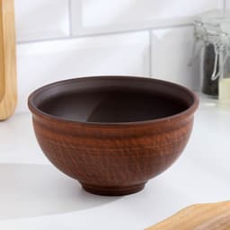 Салатник «Гладкий‎‎», 700 мл., 8×15×15 см, красная глина