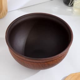 Салатник «Гладкий‎‎», 700 мл., 8×15×15 см, красная глина