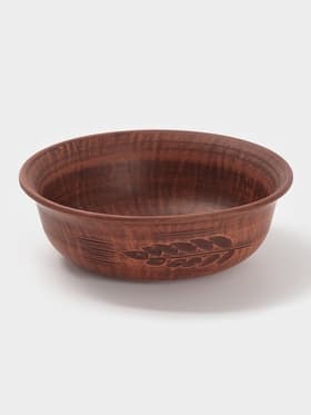 Тарелка глубокая «Колос‎‎», 550 мл, 16×5 см, красная глина