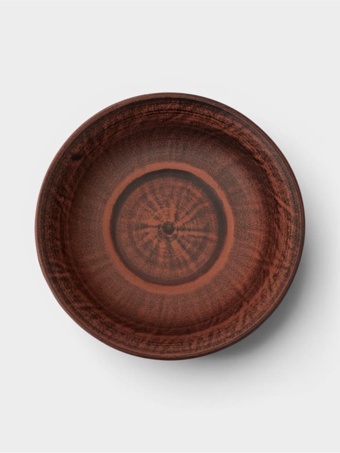 Тарелка глубокая «Вьюнок», 550 мл, 16×5 см, красная глина