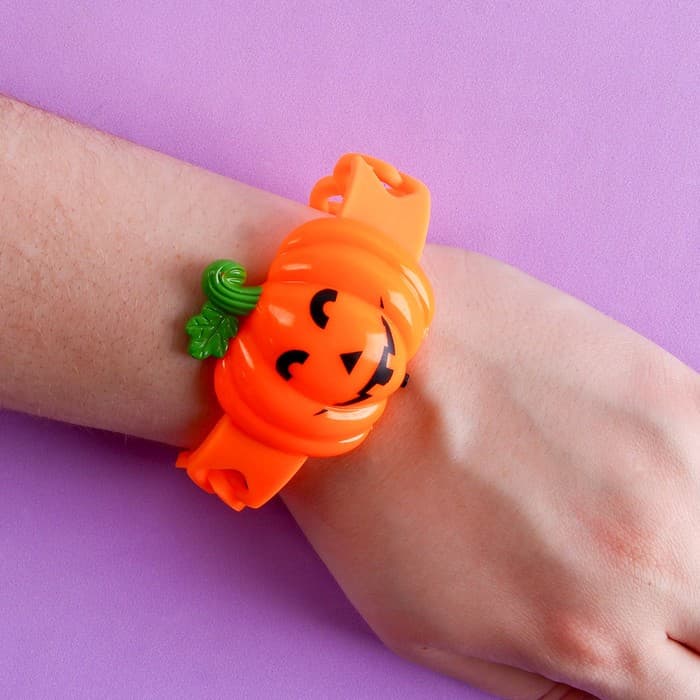 Браслет световой «Тыква», на Хэллоуин, МИКС