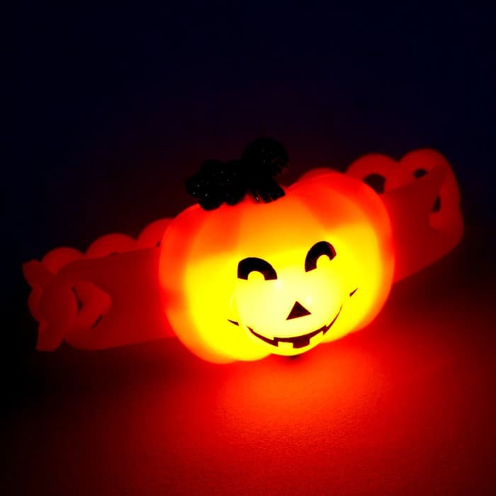 Браслет световой «Тыква», на Хэллоуин, МИКС
