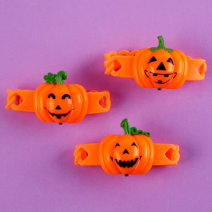 Браслет световой «Тыква», на Хэллоуин, МИКС