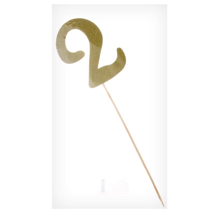 Топпер в торт «2», цвет золото