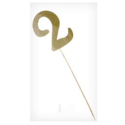 Топпер в торт «2», цвет золото