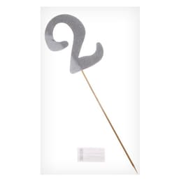 Топпер в торт «2», цвет серебро