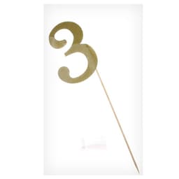 Топпер в торт «3», цвет золото