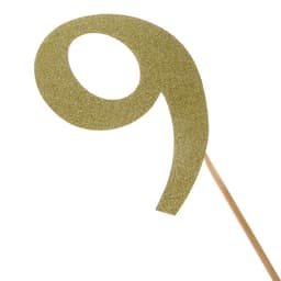 Топпер в торт «9», цвет золото