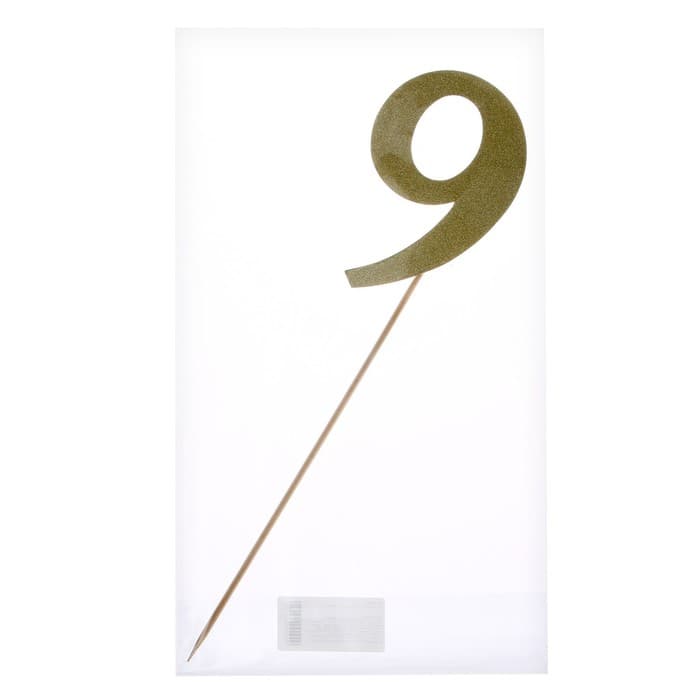 Топпер в торт «9», цвет золото