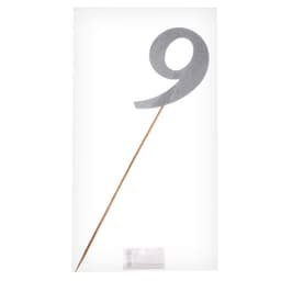 Топпер в торт «9», цвет серебро