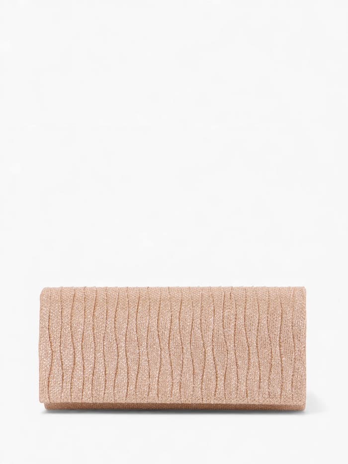 Сумка-клатч женская вечерняя на магните, на сребристой цепочке, блестящая, золотистая