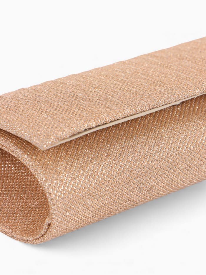 Сумка-клатч женская вечерняя на магните, на сребристой цепочке, блестящая, золотистая