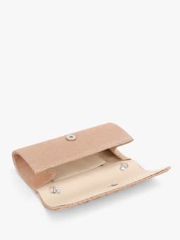 Сумка-клатч женская вечерняя на магните, на сребристой цепочке, блестящая, золотистая