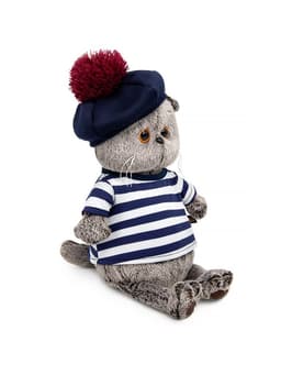 Мягкая игрушка «Басик в тельняшке и берете», 19 см