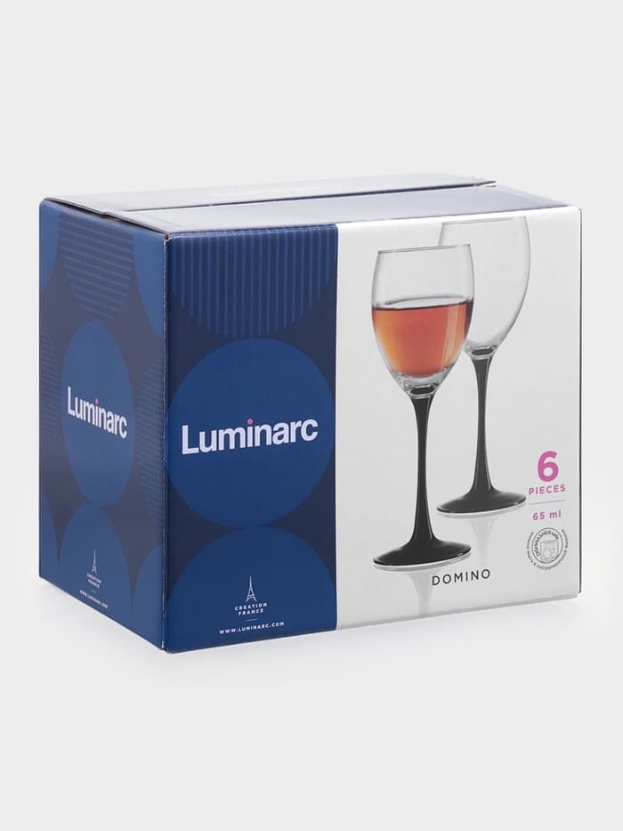 Рюмка стеклянная «Домино», 65 мл, 6 шт.