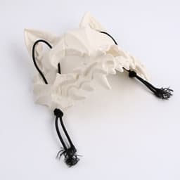 Карнавальный набор: бандана в полоску, маска собаки белая, термонаклейка