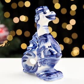 Сувенир «Дракон Фронн», гжель, фарфор, h=13 см