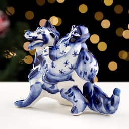 Сувенир "Дракон Леголас", гжель, фарфор, 10х13см