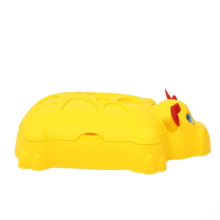 Песочница детская пластиковая, с крышкой, 116×83×30 см, «Коровка»