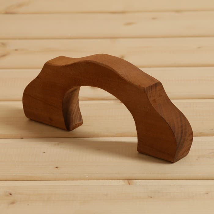 Ручка для бани и сауны, 18.5×8×2.5 см липа, коричневая, «Добропаровъ»