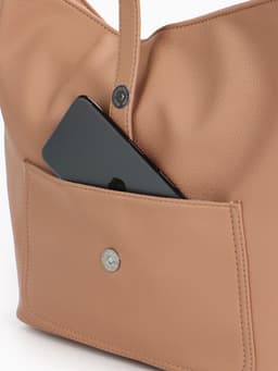 Сумка - мешок женская на молнии, 33×33 см, розовая