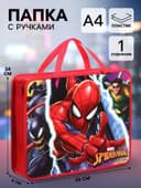 Папка с ручками, пластик, А4, «Супергерой»