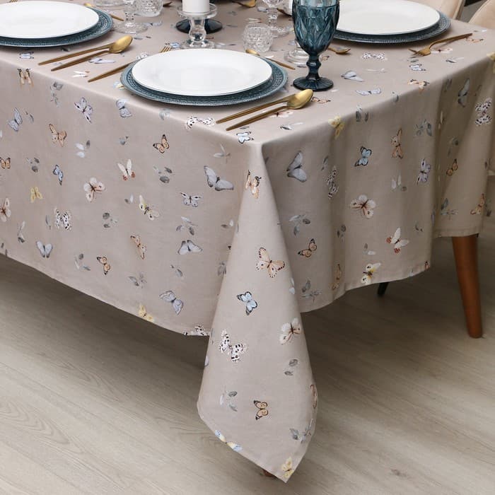 Скатерть «Этель» Butterflies 146×180 см, 100% хлопок, рогожка 186 г/м²