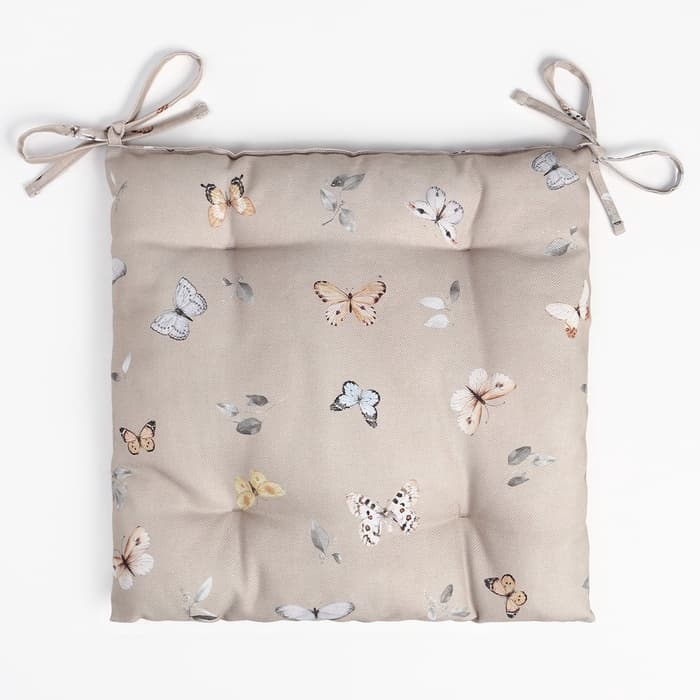 Подушка Этель Butterflies 42×42 см, 100% хлопок, рогожка 186 г/м²