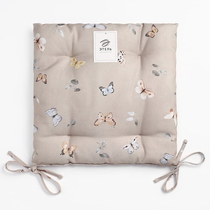 Подушка Этель Butterflies 42×42 см, 100% хлопок, рогожка 186 г/м²