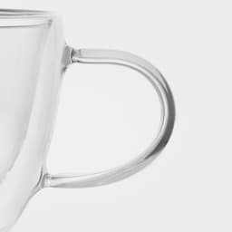 Кружка с двойными стенками Magistro «Дуо», 160 мл, 9×6.5 см, стекло, прозрачная