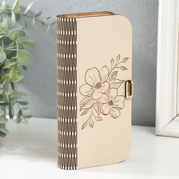 Шкатулка для украшений «Цветы», заготовка для росписи, 17×8.5×3.5 см