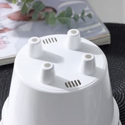 Кашпо для цветов со вставкой «Клевер», 3.2 л, d=17.5 см, h=16 см, белое