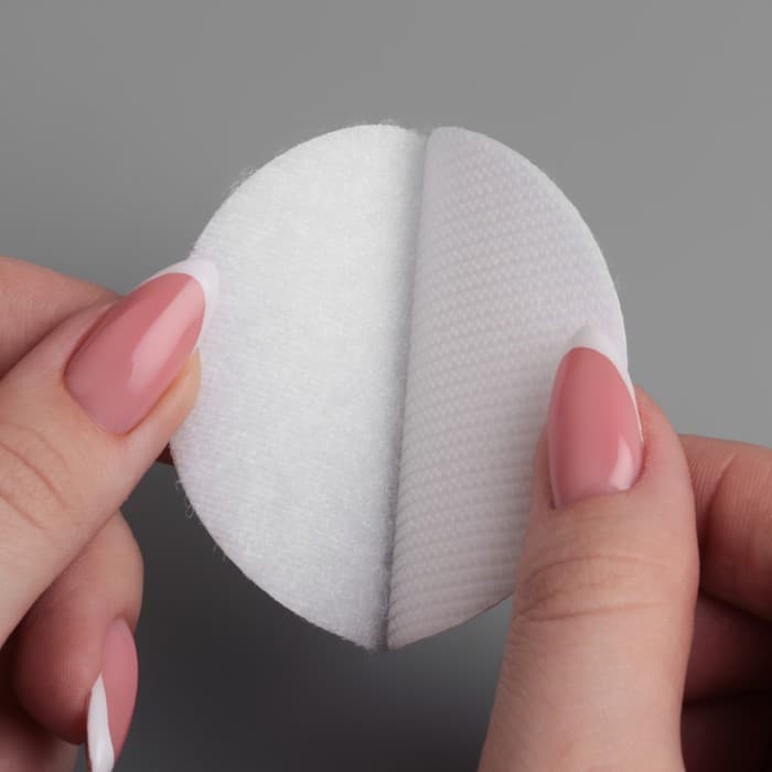 Набор липучек на клеевой основе, d = 6 см, 4 пары/8 шт, цвет белый